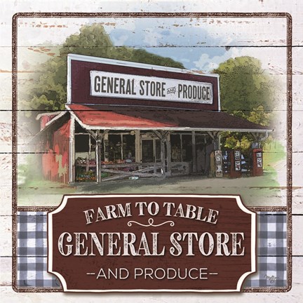 Framed Farm to Table General Store Print