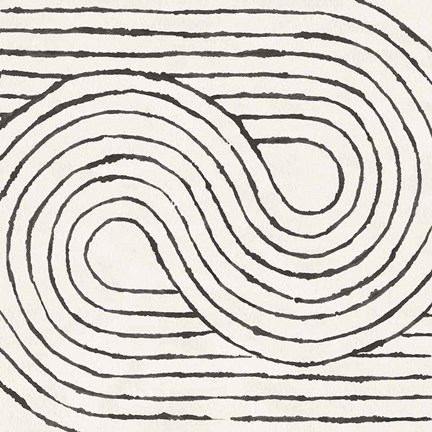 Framed Rainbow Road I BW Print