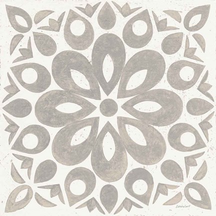 Framed Winter Caravan Tile III Print