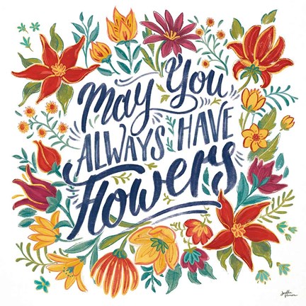 Framed Happy Thoughts IV White Print