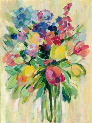 Framed Earthy Colors Bouquet II Print