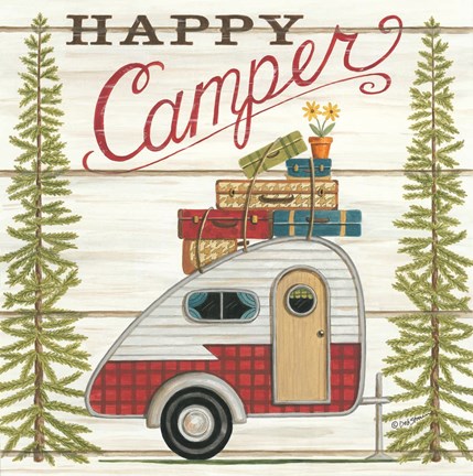 Framed Happy Camper Print