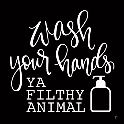 Framed Wash Your Hands Print