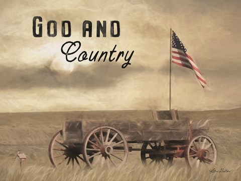 Framed God and Country Print