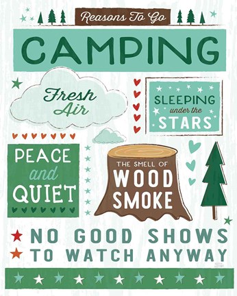 Framed Comfy Camping XI Print