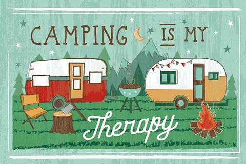 Framed Comfy Camping VIII Print