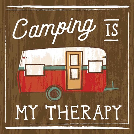 Framed Comfy Camping IV Print