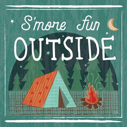 Framed Comfy Camping III Print