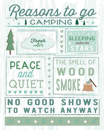 Framed Comfy Camping II Print