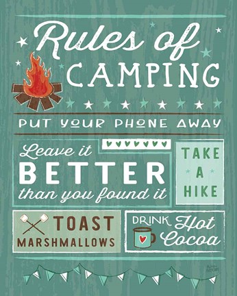 Framed Comfy Camping I Print