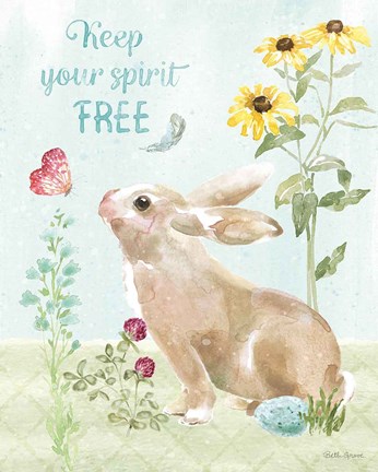 Framed Sweet Bunnies V Print