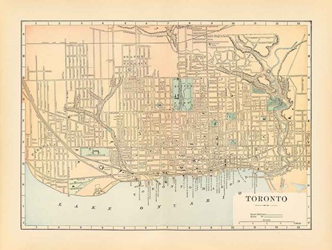 Framed Map of Toronto Print