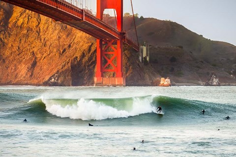 Framed Golden Surf Print