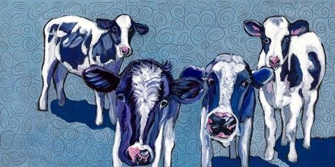 Framed Four Cows Print