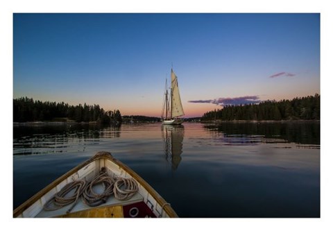 Framed Isle au Haut Twilight Print