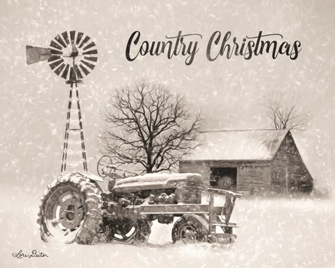 Framed Country Christmas Print