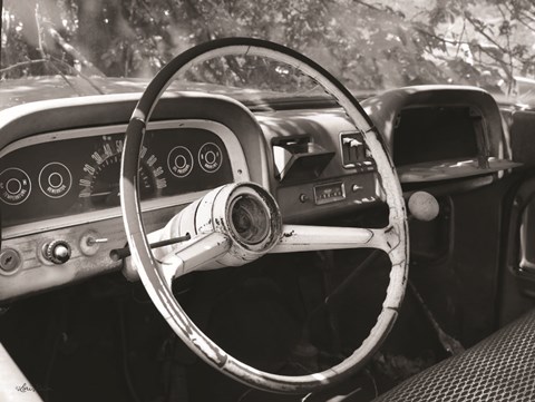 Framed Chevy Steering Wheel Print