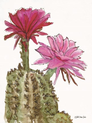 Framed Cactus Flower 2 Print