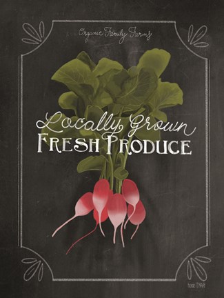 Framed Fresh Radishes Print