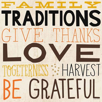 Framed Family Traditions Print