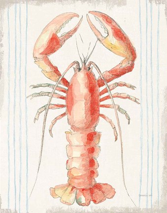 Framed Floursack Nautical II no Words Print