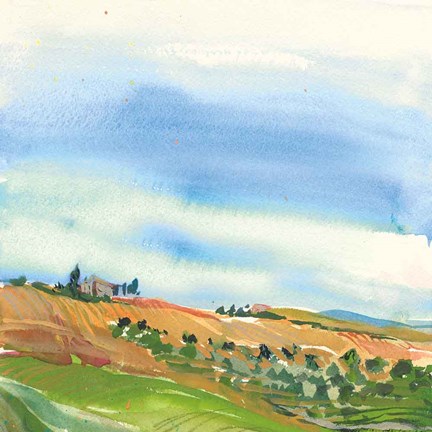 Framed Tuscan Fields Print