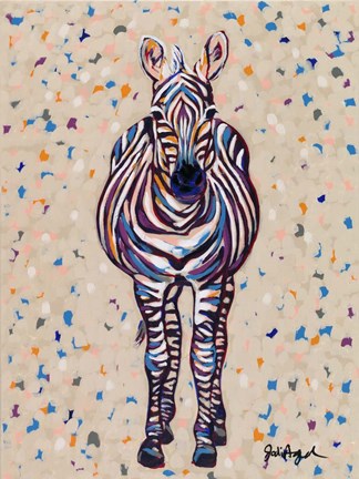 Framed Fruit Stripe Zebra Print