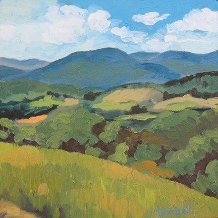 Framed Green Hills Square Print