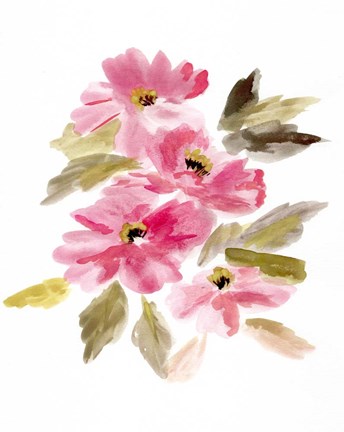 Framed Farmhouse Florals V Print