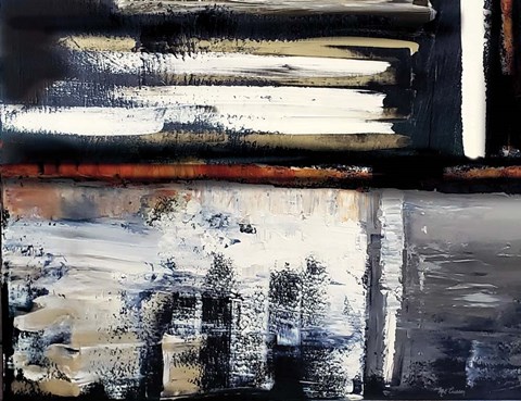 Framed Modern Abstract IV landscape Print