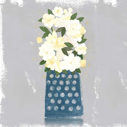 Framed Contemporary Flower Jar I Print
