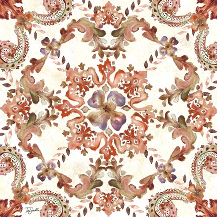 Framed Artisan Medallion Square II Print