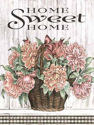 Framed Home Sweet Home Peonies Print
