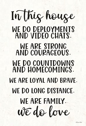 Framed In This House Military Print