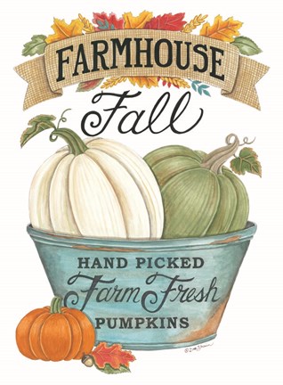 Framed Farmhouse Fall Pumpkins Print