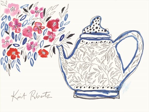 Framed Granny&#39;s Tea Pot Print