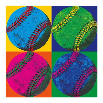 Framed Ball Four - Baseball Print