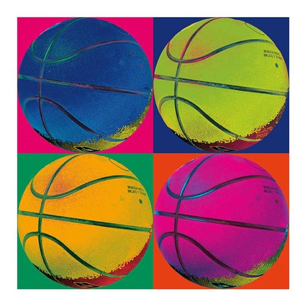 Framed Ball Four - Basketball Print