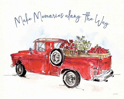 Framed Americana Mood IX Blue Print