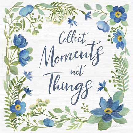 Framed Botanical Blue V Print