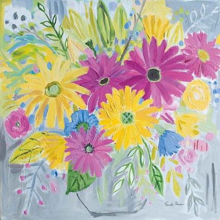 Framed Happy Flowers Print