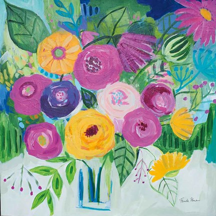 Framed Bold Florals Print