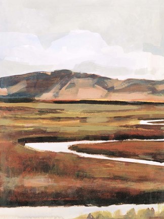 Framed Mountain Field I Print