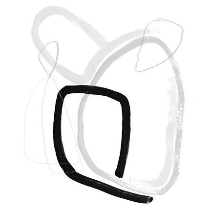 Framed Black &amp; Grey Vibration II Print