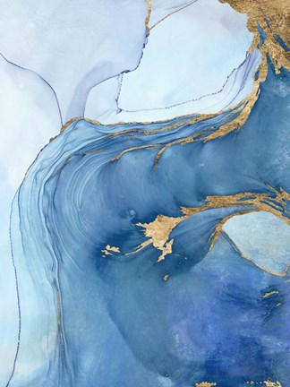 Framed Sea Whirl I Print