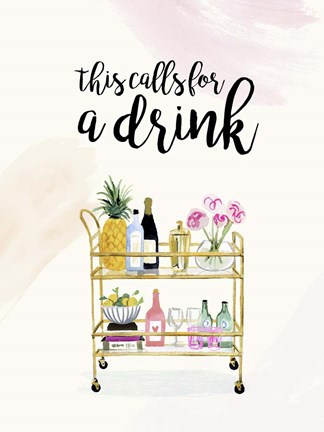 Framed Happy Hour at Home II Print