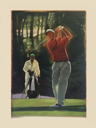 Framed Golfer Print