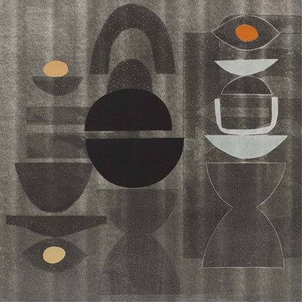 Framed Seeing Monotype Print