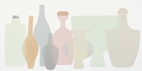 Framed Sweet Pottery Shapes III Print