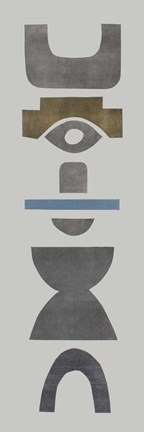 Framed Neutral Totems V Print